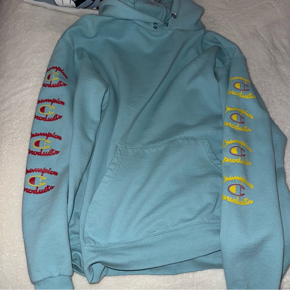champion blue sweatshirt
